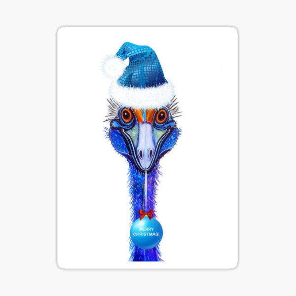 Christmas Cassowary Sticker