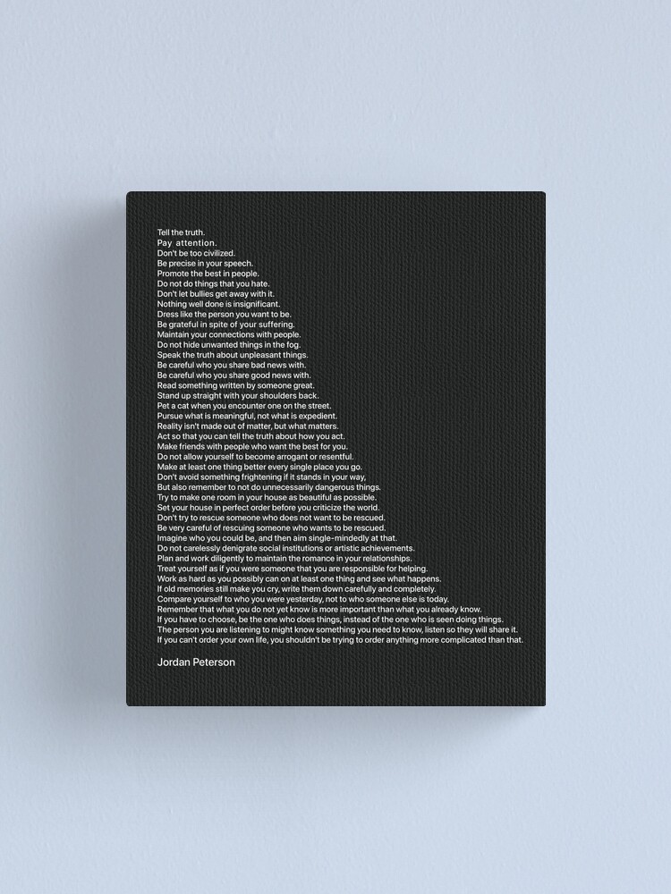 Alternate view of Best Quotes by Jordan Peterson Canvas Print