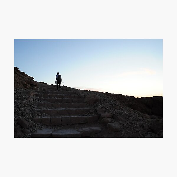 Item preview, Hiking Masada at Sunrise designed and sold by bluemoondc.