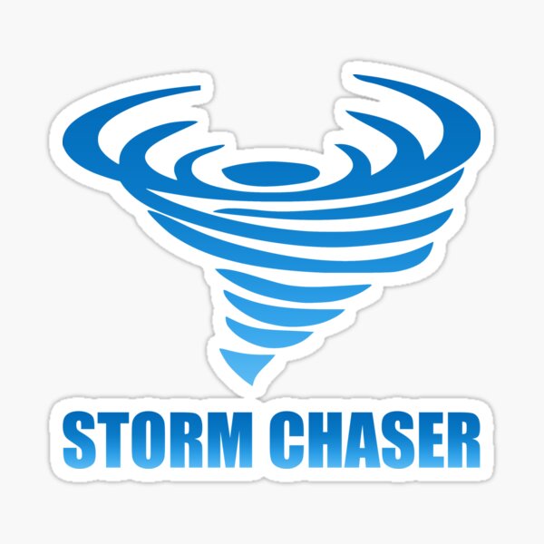 Vista previa del artículo con la obra «Storm Chaser - Tornado Remolino - Coloración Azul y Azul Claro», diseñado y vendido por elephantcult.