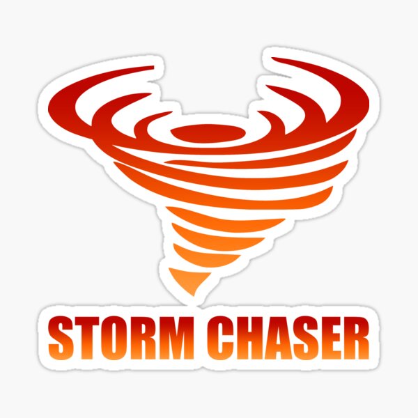 Vista previa del artículo con la obra «Storm Chaser - Tornado Remolino - Coloración del Cielo Naranja y Rojo», diseñado y vendido por elephantcult.