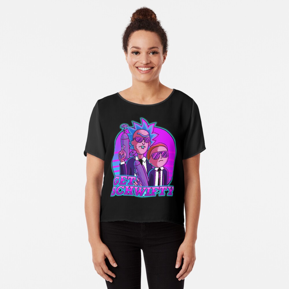 rick and morty get schwifty Chiffon Top