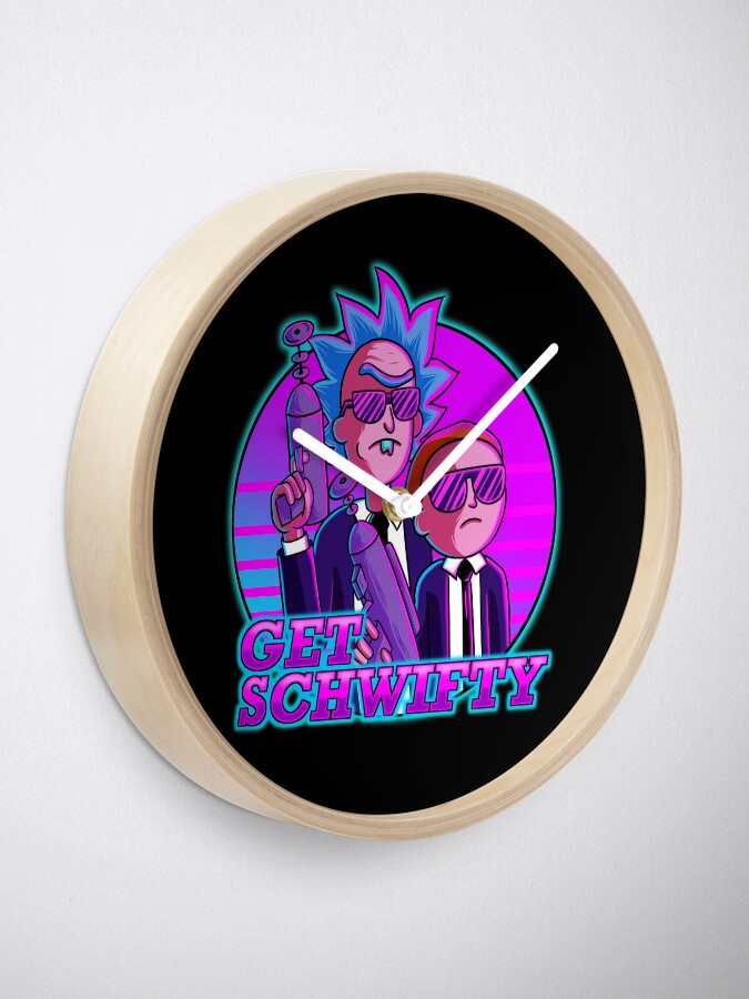 Alternate view of rick and morty get schwifty Clock