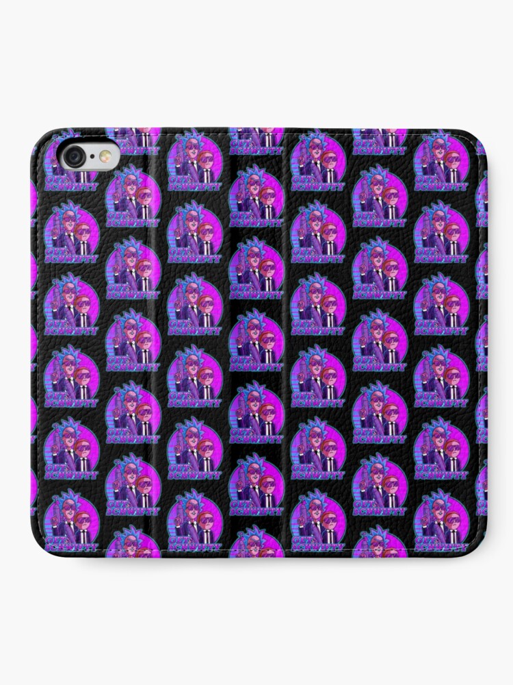 Alternate view of rick and morty get schwifty iPhone Wallet
