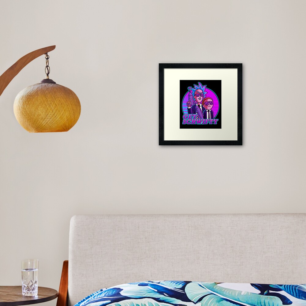 rick and morty get schwifty Framed Art Print