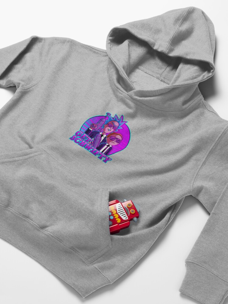Alternate view of rick and morty get schwifty Kids Pullover Hoodie