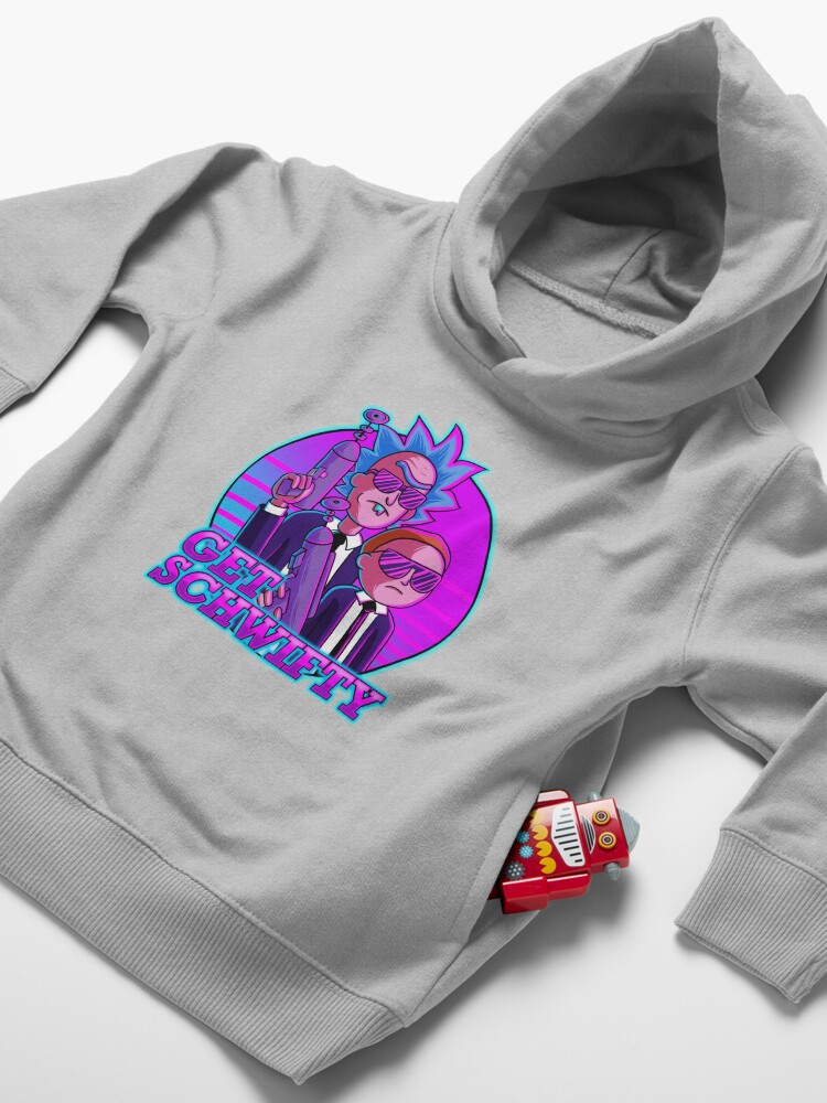 Alternate view of rick and morty get schwifty Toddler Pullover Hoodie