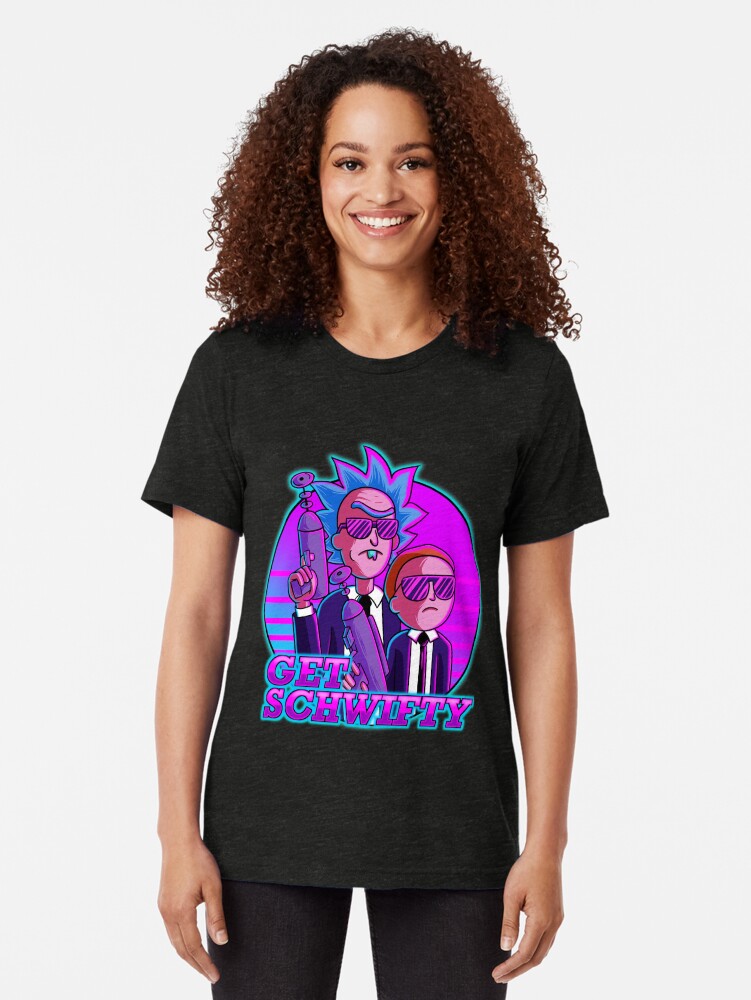 Alternate view of rick and morty get schwifty Tri-blend T-Shirt