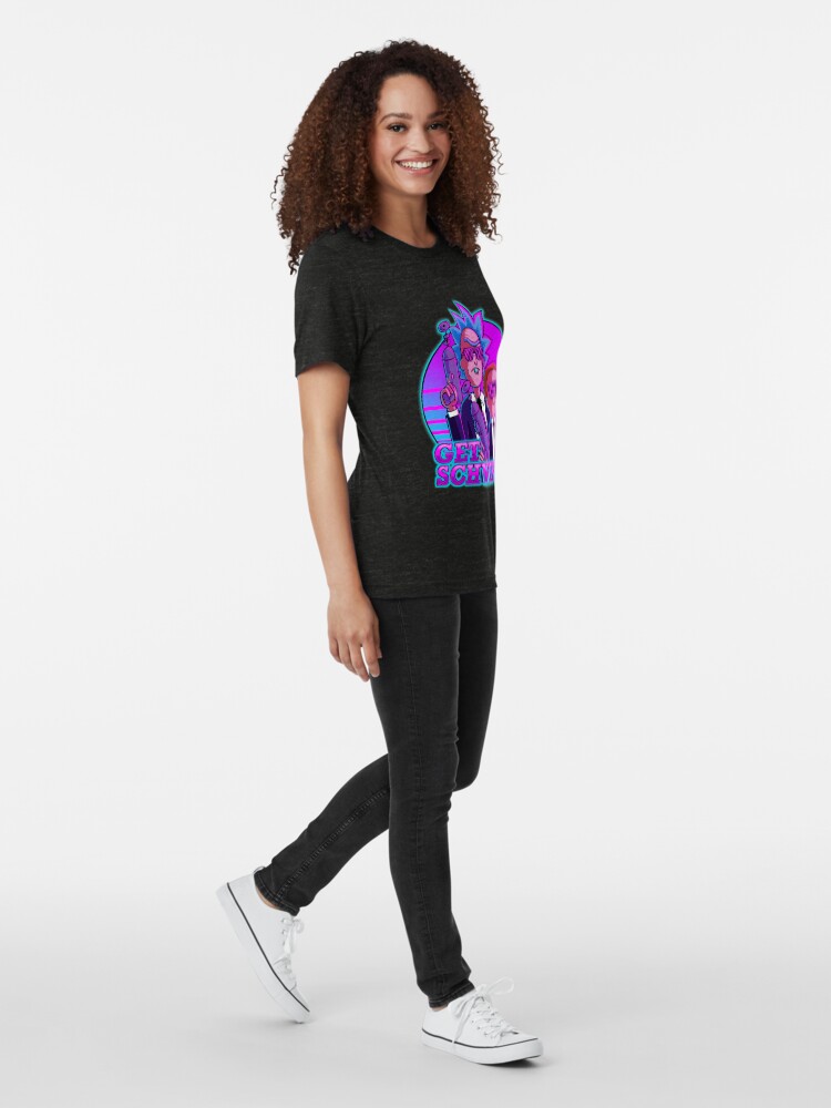 Alternate view of rick and morty get schwifty Tri-blend T-Shirt