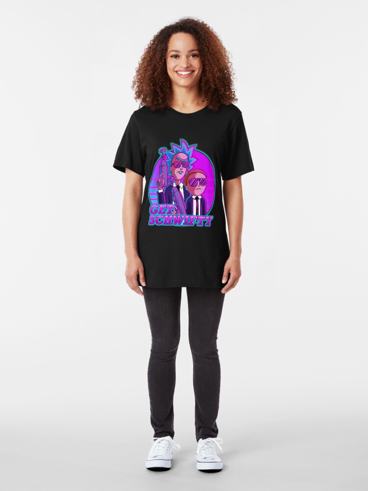 Alternate view of rick and morty get schwifty Slim Fit T-Shirt