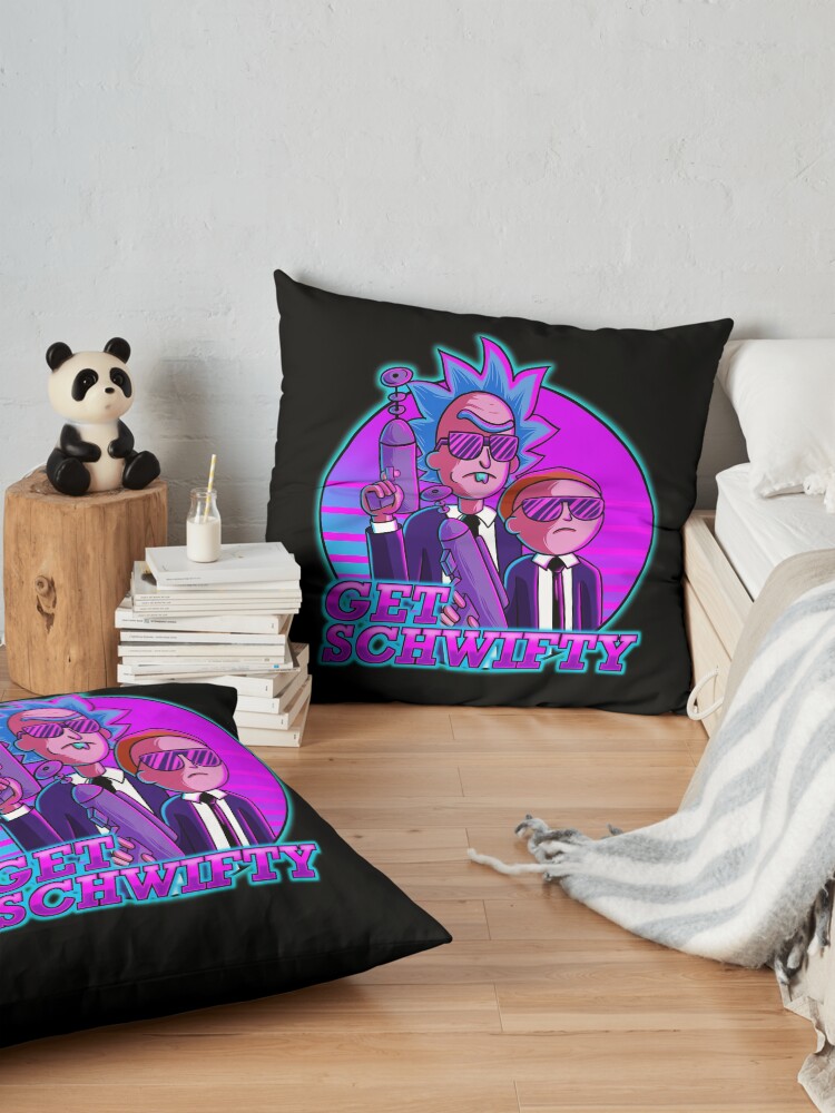 Alternate view of rick and morty get schwifty Floor Pillow