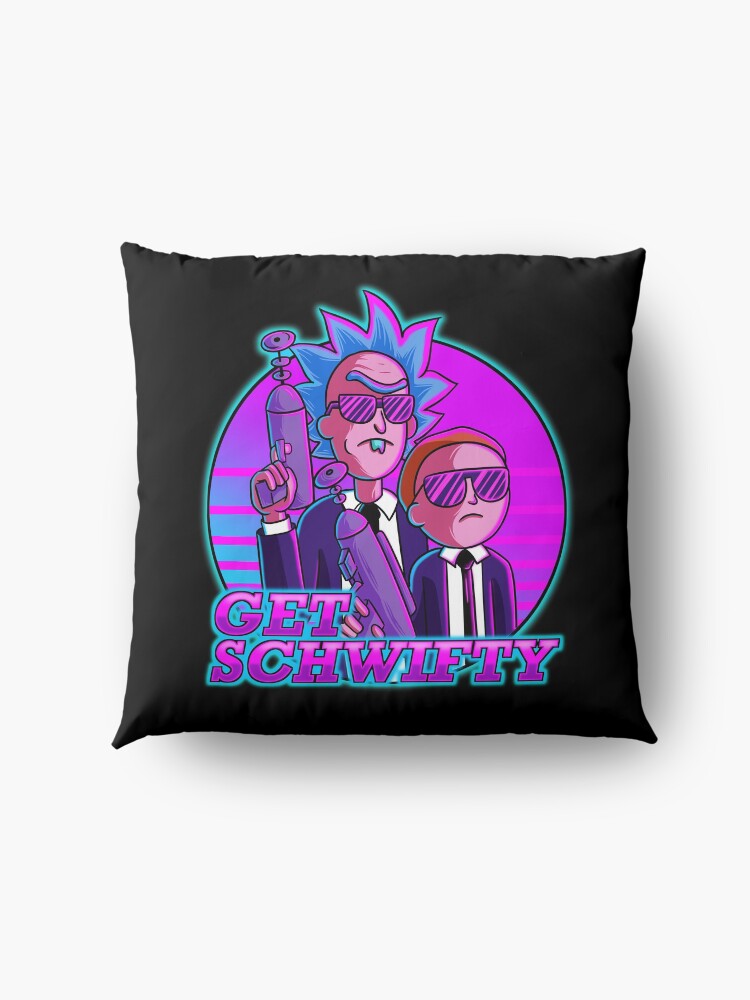 Alternate view of rick and morty get schwifty Floor Pillow