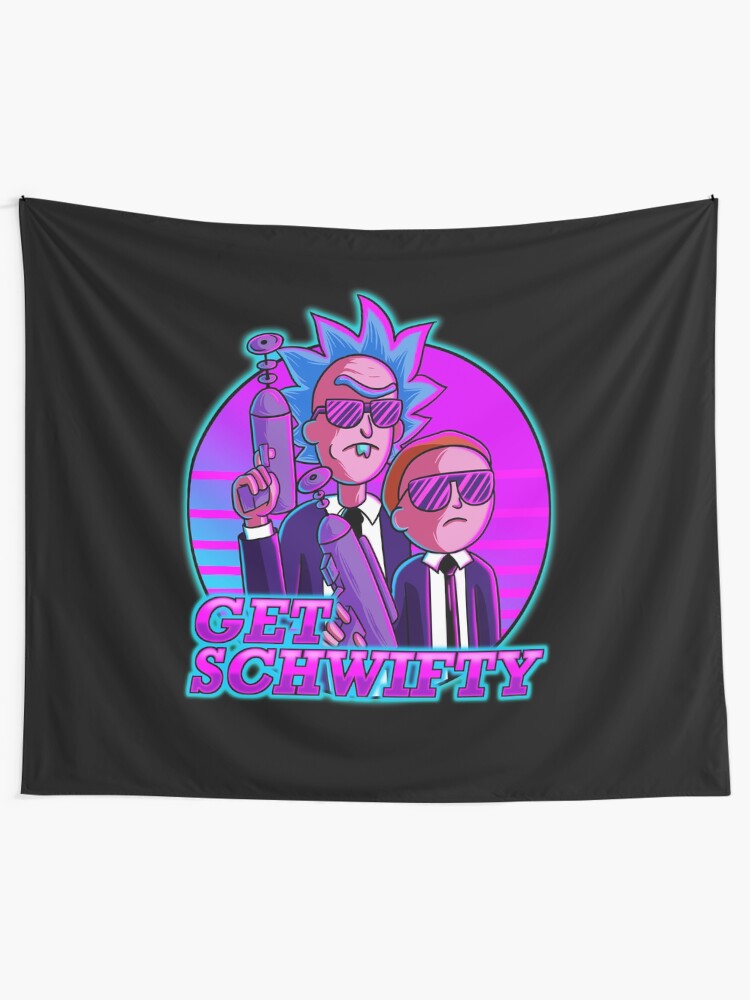 Alternate view of rick and morty get schwifty Tapestry