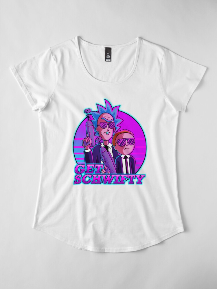 Alternate view of rick and morty get schwifty Premium Scoop T-Shirt