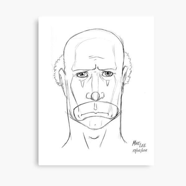 Sad Clown Speed Drawing Canvas Print By Mikelee Redbubble