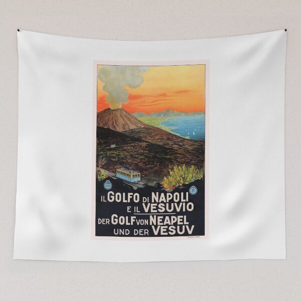 Item preview, 1930 ITALY Gulf of Naples and Mount Vesuvius Poster designed and sold by retrographics.