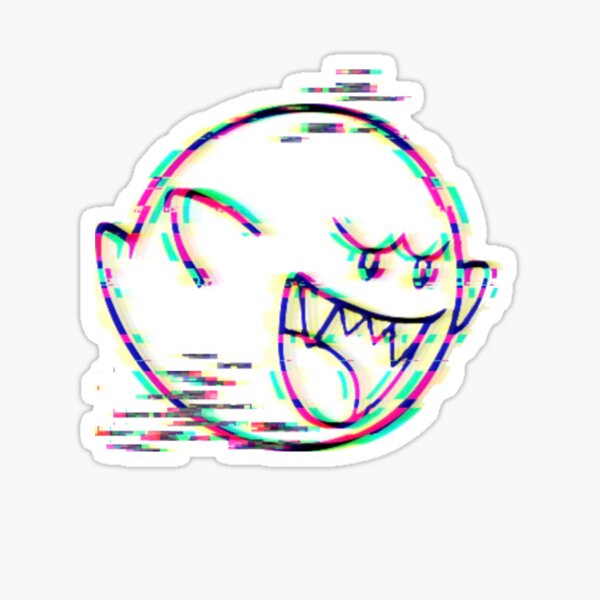 Glitch Boo Sticker