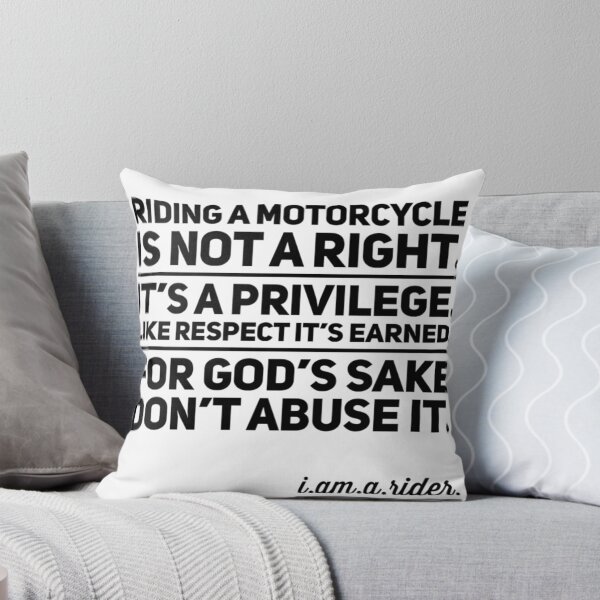 Item preview, Riding A Motorcycle Privilege Not Right Black Text designed and sold by TWMBDesigns.