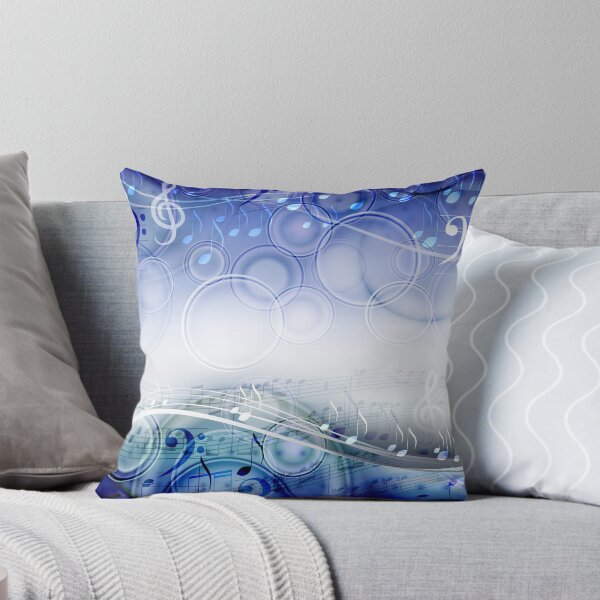 Item preview, Abstract sheet music light blue design with musical notes designed and sold by Arija07.
