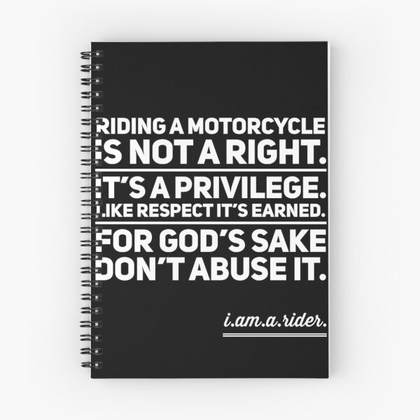 Item preview, Riding A Motorcycle Is A Privilege Not A Right White Text designed and sold by TWMBDesigns.
