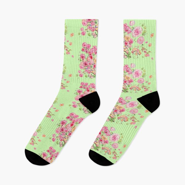 Item preview, Pink Roses on Light Green Background designed and sold by CarolineLembke.