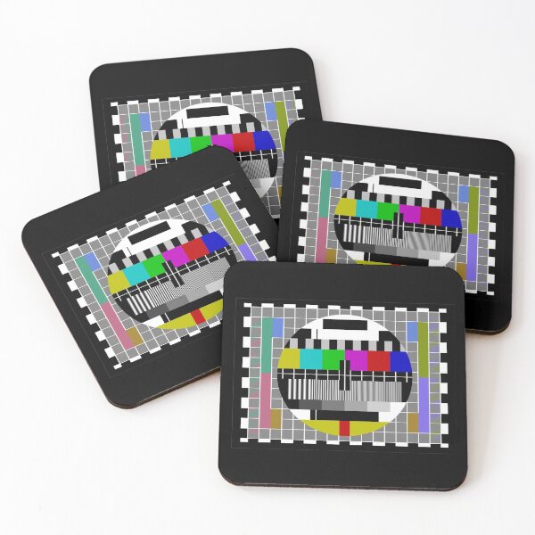 TV Test Pattern Socks Coasters (Set of 4)