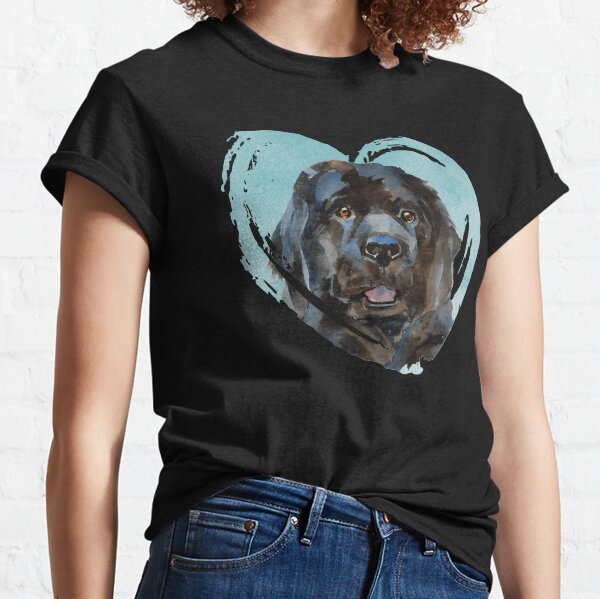 Watercolor Newfoundland Portrait Classic T-Shirt