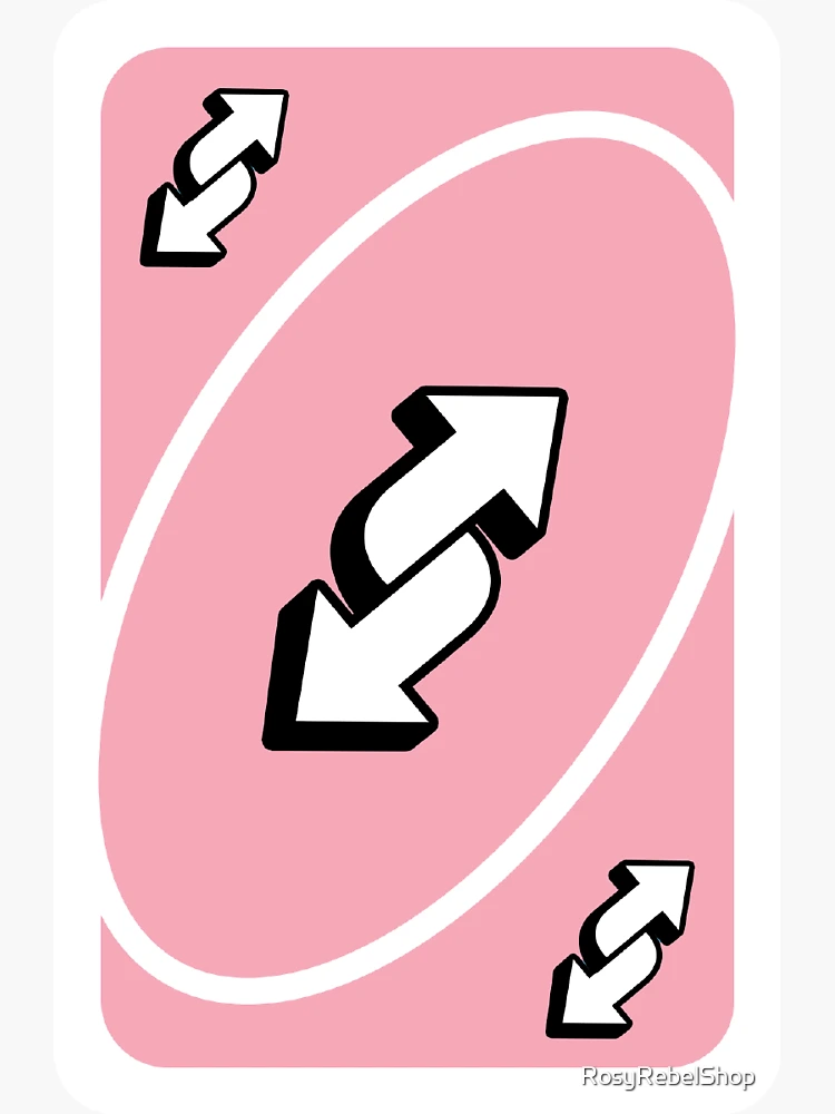 Pink Uno Reverse Card Credit Card SMART Sticker Skin Decal, Card