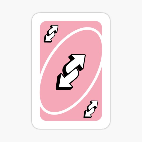 Pink Uno Reverse Card Credit Card SMART Sticker Skin Decal, Card Wrap