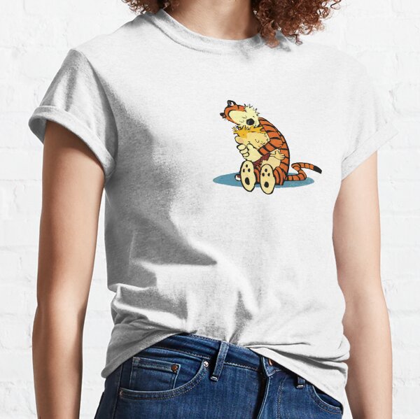 A Best Friends Hug, Cute Hobbes Artwork, Tshirts, Art Posters, Prints, Bags, Men, Women, Youth, Kids Classic T-Shirt