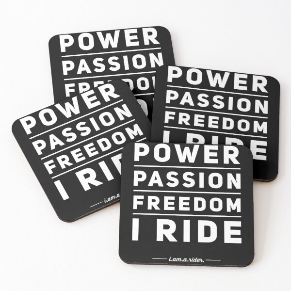 Item preview, Power Passion Freedom I Ride White Text designed and sold by TWMBDesigns.
