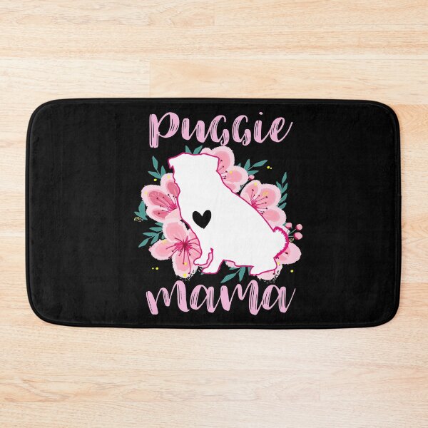 Item preview, Pug Mama Pink Flowers designed and sold by PrettyPittie Shop.