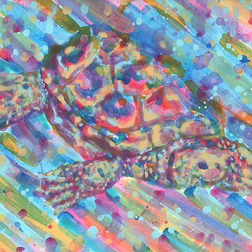 Artwork thumbnail, Rainbow turtle by experimentons