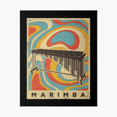 Marimba Music Retro Vintage Classic Art Board Print