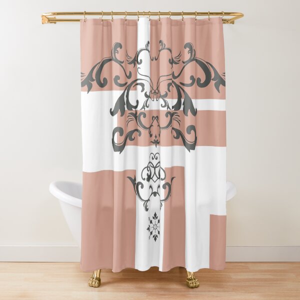 Item preview, Modern light brown geometric squares dark brown flourish damask element  designed and sold by Lilith-Designs.