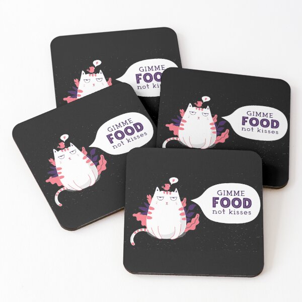 Item preview, Cats humor "Gimme Food not Kisses" designed and sold by emphatic.