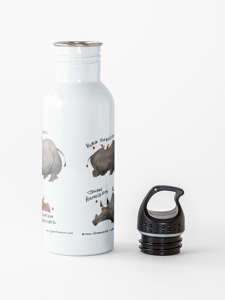Alternate view of Rhinos of the World Water Bottle