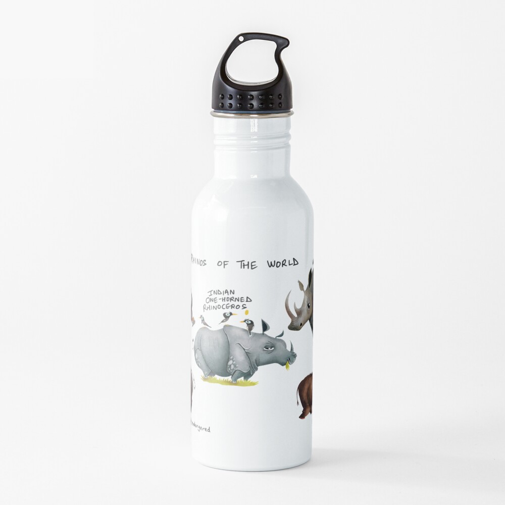 Rhinos of the World Water Bottle