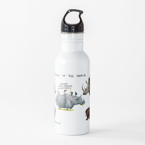 Rhinos of the World Water Bottle
