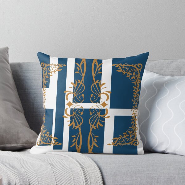 Artikelvorschau, Zeitgenössische dunkelblaue Quadratgoldbraune Flourishelemente entworfen und verkauft von Lilith-Designs.