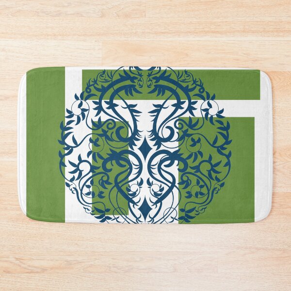 Item preview, Green squares blue flourish element  designed and sold by Lilith-Designs.