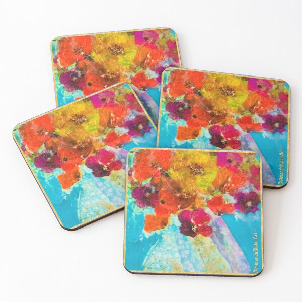 Item preview, Aqua Floral designed and sold by AmandaSlaterArt.