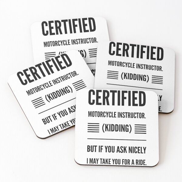 Item preview, Certified Motorcycle Instructor Kidding Take You For A Ride Black Text designed and sold by TWMBDesigns.