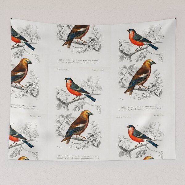 Artikelvorschau, Exotic birds of paradise vintage illustration entworfen und verkauft von Vintage Designs +.