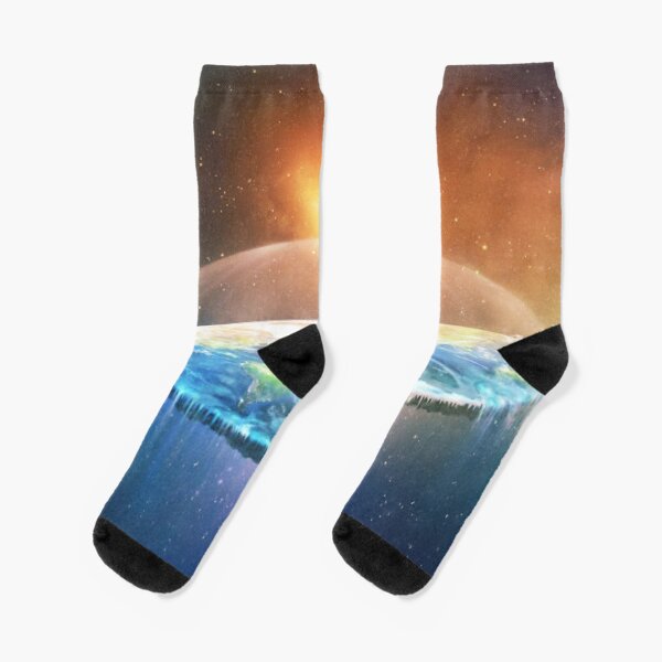 Flat Earth #FlatEarth Socks