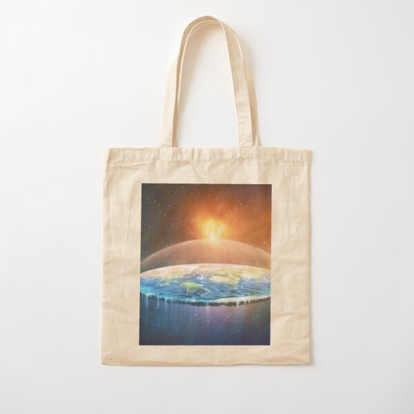 Flat Earth #FlatEarth Cotton Tote Bag