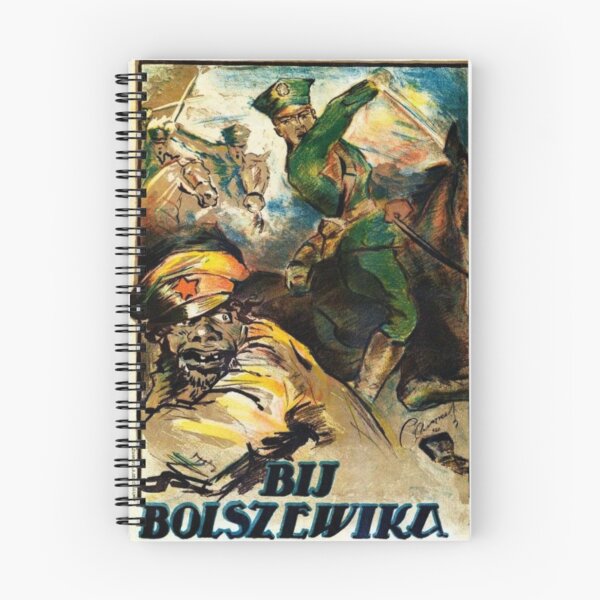 Item preview, "Slay the Bolshevik" Vintage Poland Anticommunist Propaganda Poster designed and sold by PhantomofPast.
