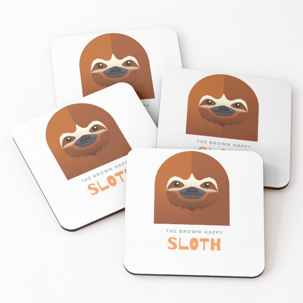 Item preview, The Brown Happy Sloth designed and sold by TextyQuotes.