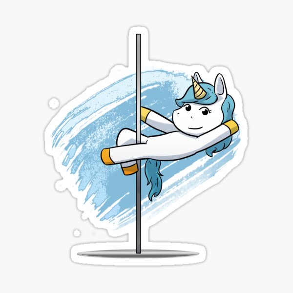 Sticker: Unicorn Pole Dancing | Redbubble