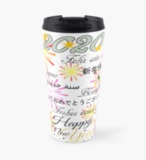 Happy new year 2020 Emoji JoyPixels 8 languages Travel Mug